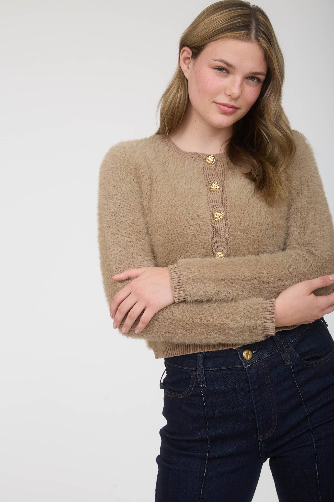 Fuzzy Knit Cardigan