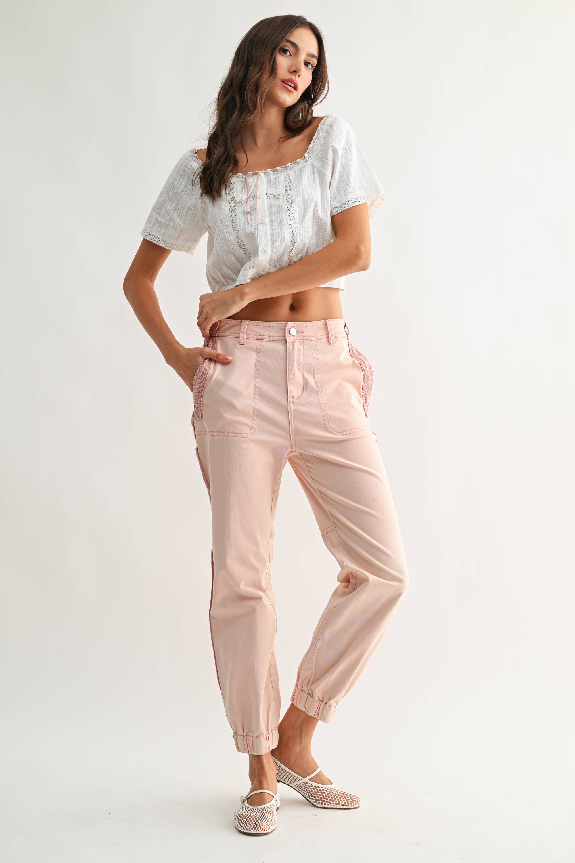 Pink Side Stripe Jogger