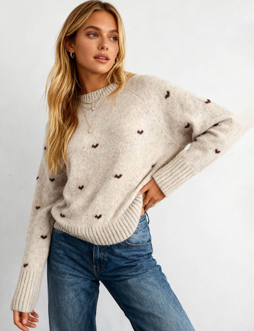 Oatmeal Heart Sweater