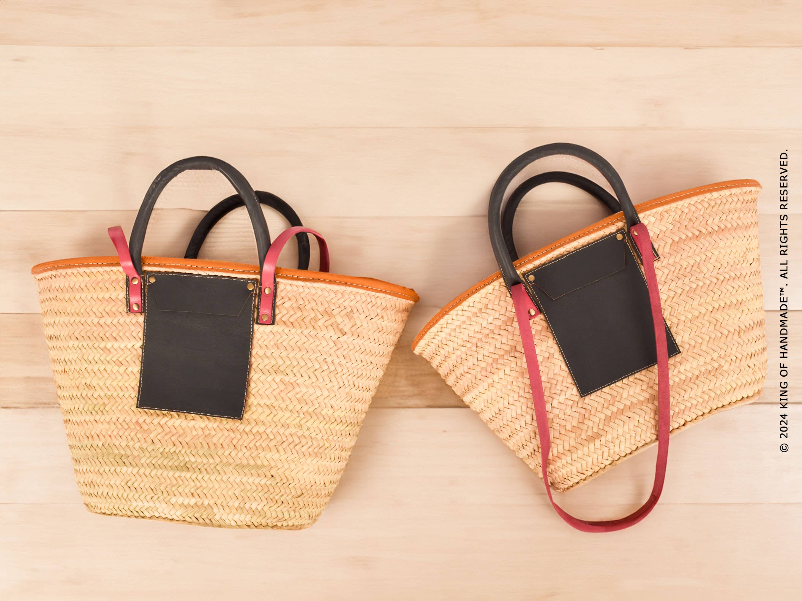 Woven Straw Shoulder Tote Bag