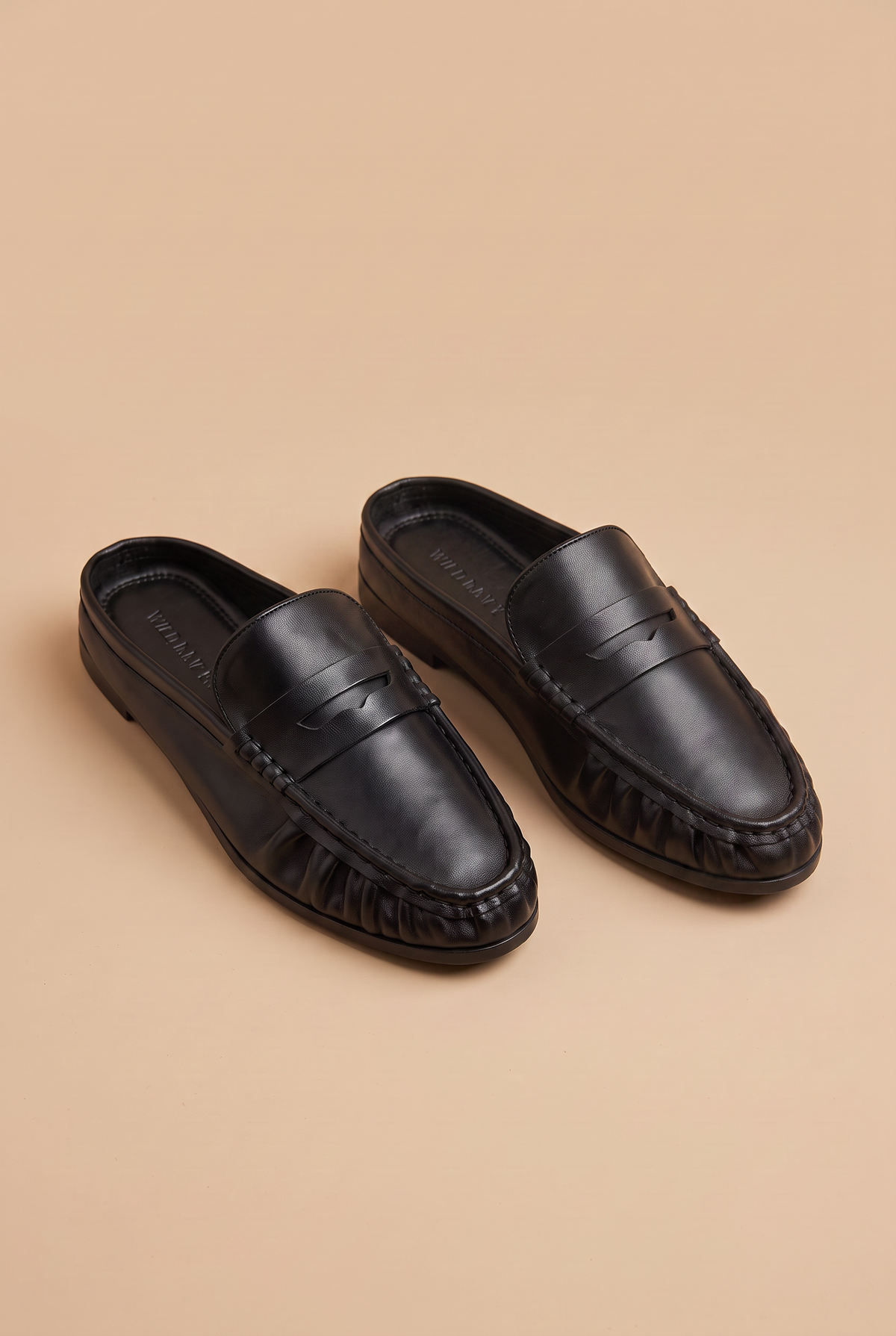 Backless Penny Loafer Mules