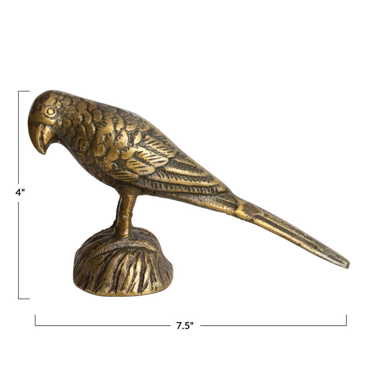 Antique Gold Bird Figurine front | MILK MONEY milkmoney.co | 	Home decor online, Modern home decor, Luxury home furnishings, Best home decor, Home accessories for sale, Living room furniture sets, Kitchen decor ideas, Wall art for home, Bathroom accessories, Vintage home decor, Minimalist home decor
