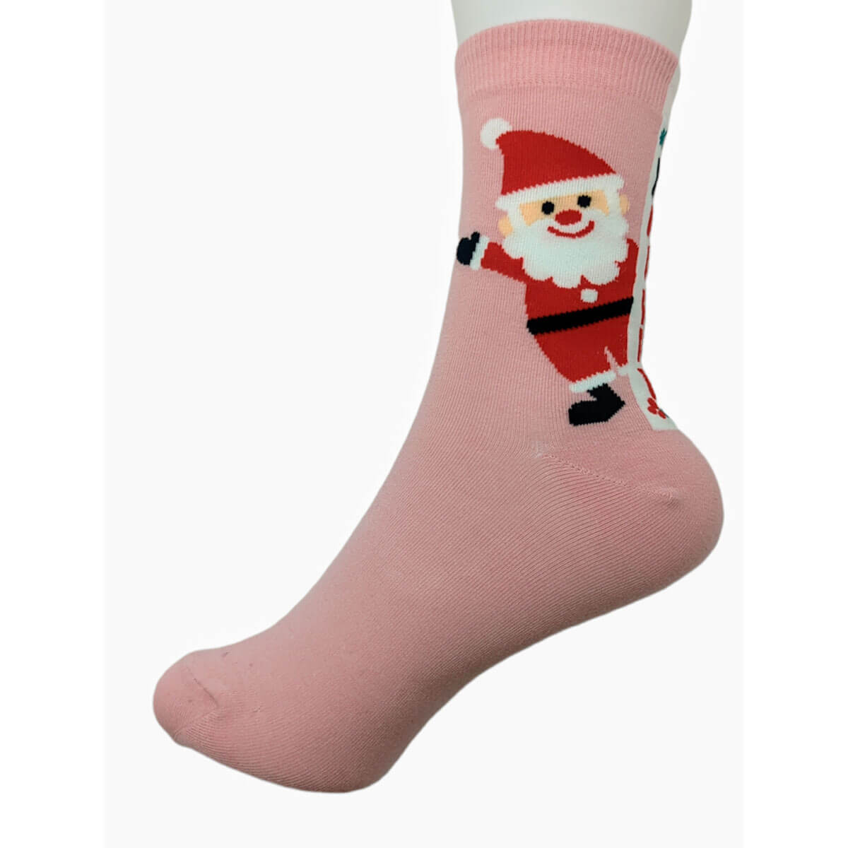 Christmas Half Crew Socks pink | MILK MONEY milkmoney.co | women's accessories. cute accessories. trendy accessories. cute accessories for girls. ladies accessories. women's fashion accessories.
