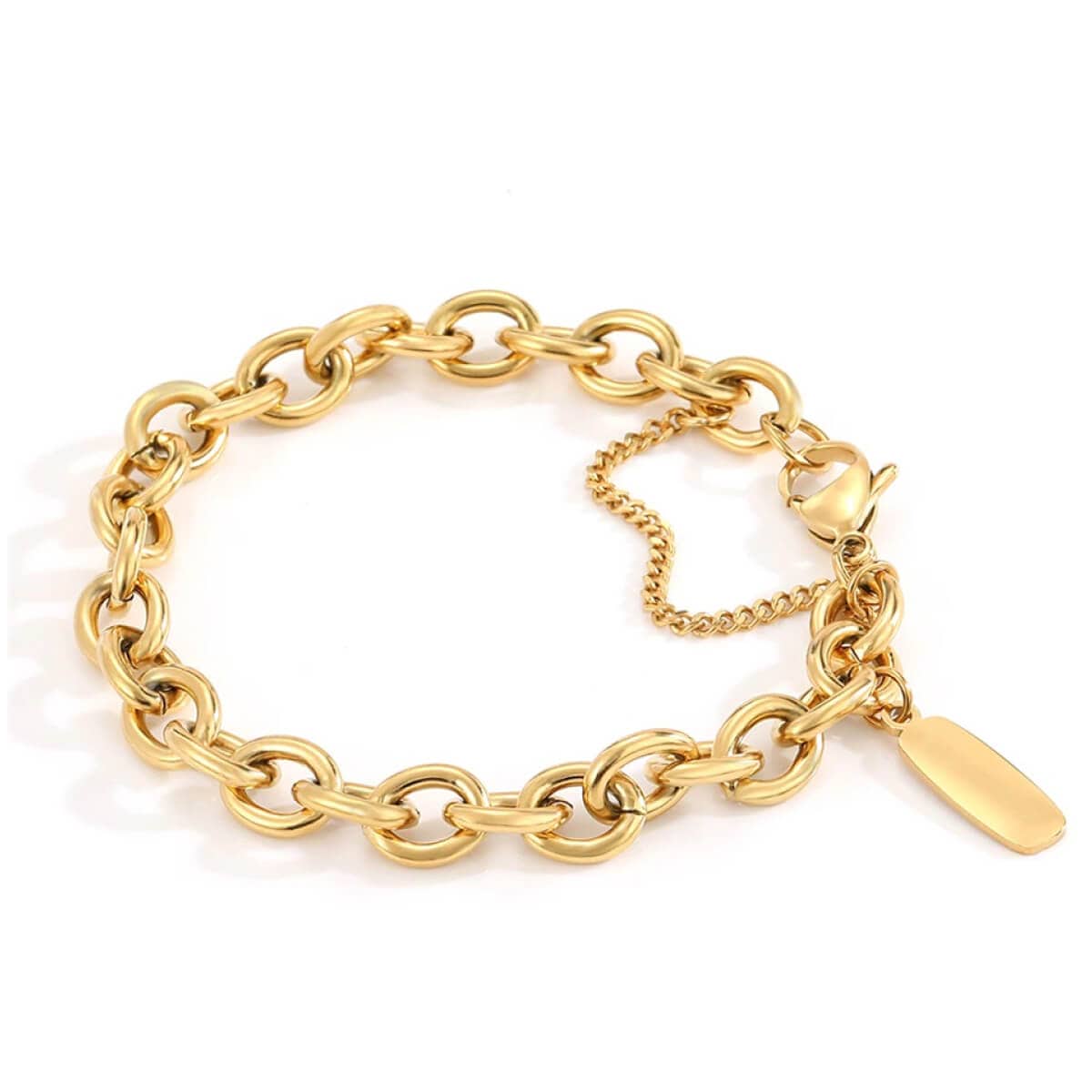 Circle Link Chain Bracelet gold front | MILK MONEY milkmoney.co | cute bracelets. cool bracelets. beach bracelets. bracelet packs. cute cheap bracelets. cute simple bracelets. cute bracelets with beads. cute women's bracelets. 