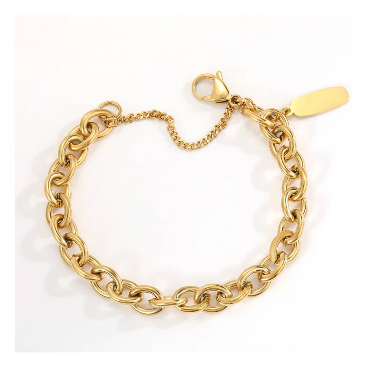 Circle Link Chain Bracelet gold front | MILK MONEY milkmoney.co | cute bracelets. cool bracelets. beach bracelets. bracelet packs. cute cheap bracelets. cute simple bracelets. cute bracelets with beads. cute women's bracelets.
