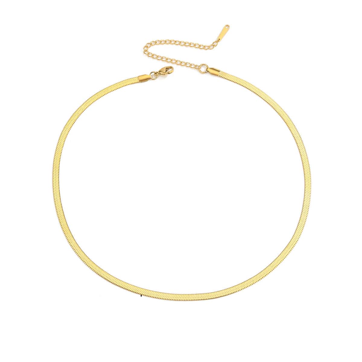Classic Snake Chain Necklace gold med front | MILK MONEY milkmoney.co | cute necklaces. pretty necklaces. trendy necklaces. cute simple necklaces. cute gold necklace. cute cheap necklaces. cute necklaces for women. trendy layered necklaces. casual necklace. cute trendy necklaces