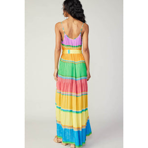 Color Block Pleated Cami Maxi Dress back | MILK MONEY milkmoney.co | cute clothes for women. womens online clothing. trendy online clothing stores. womens casual clothing online. trendy clothes online. trendy women's clothing online. ladies online clothing stores. trendy women's clothing stores. cute female clothes.