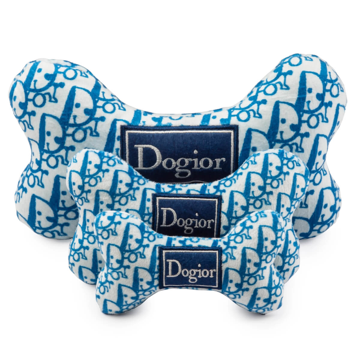 Dogior Bones Dog Toys front blue | MILK MONEY milkmoney.co | white elephant gift ideas, gift, mother's day gift ideas, white elephant gift, gift shops near me'