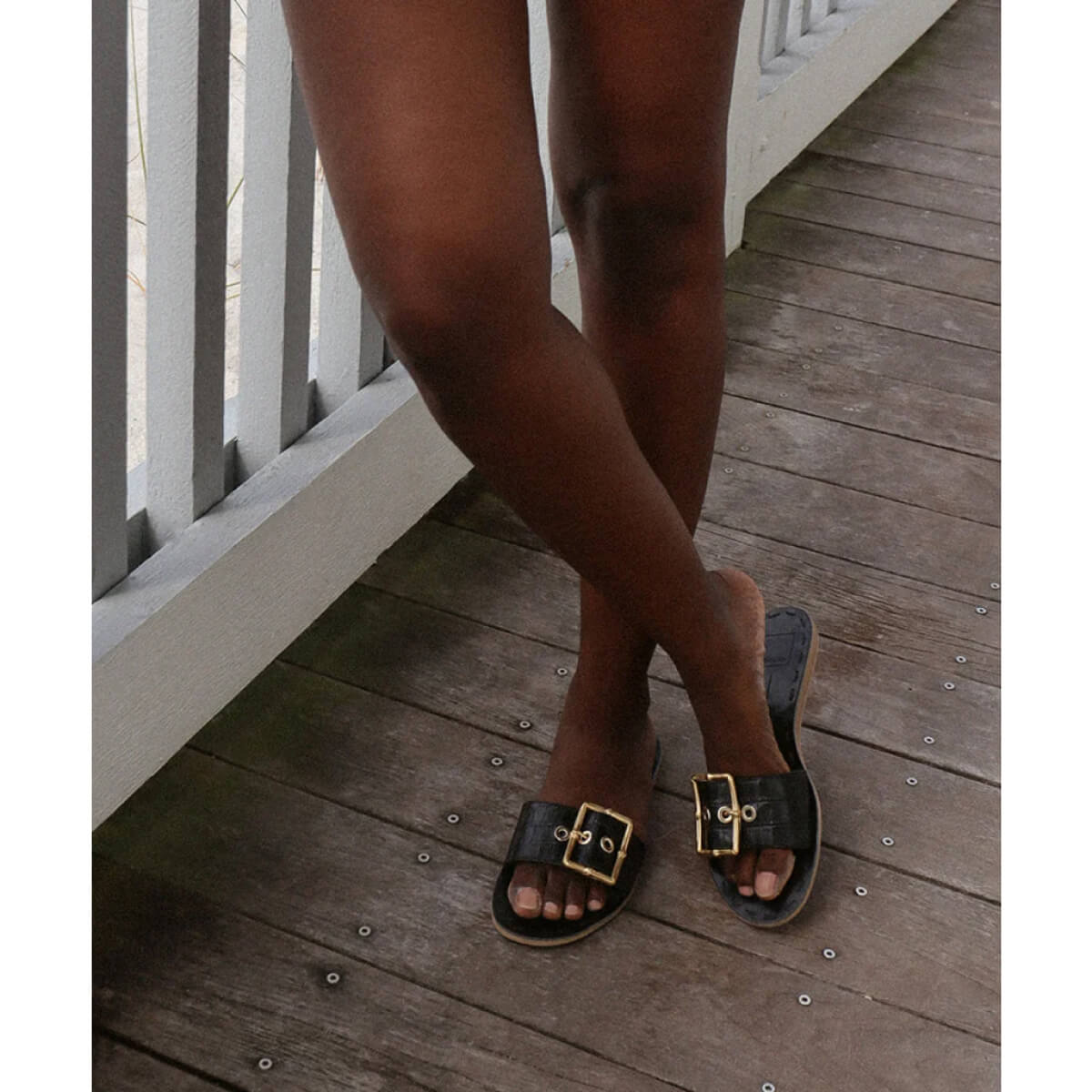 Dolce Vita Dasa Sandals onyx top model  | MILK MONEY milkmoney.co | cute sandals for women. cute slides for women. trendy womens sandals. women sandals online. pretty sandals for women. cute slides womens.