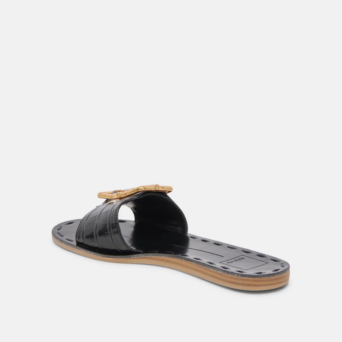 Dolce Vita Dasa Sandals onyx back side | MILK MONEY milkmoney.co | cute sandals for women. cute slides for women. trendy womens sandals. women sandals online. pretty sandals for women. cute slides womens.