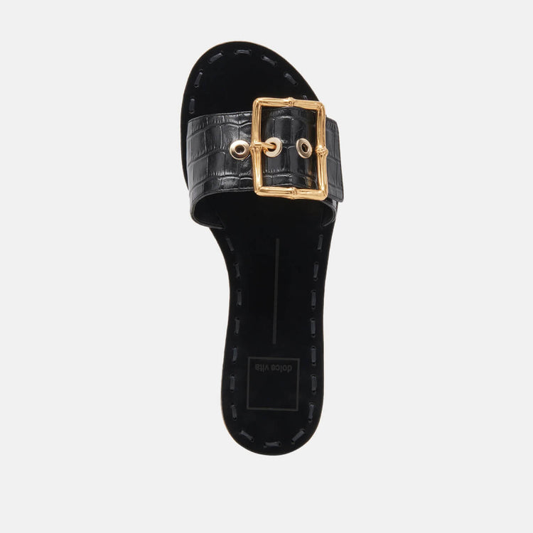 Dolce Vita Dasa Sandals onyx top | MILK MONEY milkmoney.co | cute sandals for women. cute slides for women. trendy womens sandals. women sandals online. pretty sandals for women. cute slides womens.