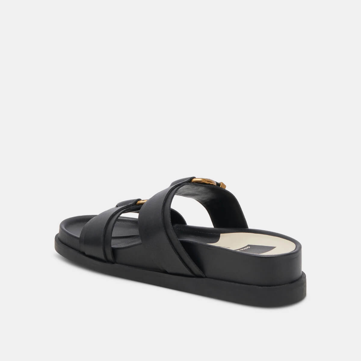 Dolce Vita Soya Sandals onyx backside | MILK MONEY milkmoney.co | cute sandals for women. cute slides for women. trendy womens sandals. women sandals online. pretty sandals for women. cute slides womens.