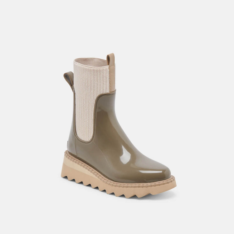 Dolce Vita Tropic H2O Boots moss patent side | MILK MONEY milkmoney.co | cute shoes for women. ladies shoes. nice shoes for women. ladies shoes online. ladies footwear. womens shoes and boots. pretty shoes for women. beautiful shoes for women.
