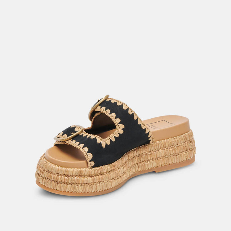Dolce Vita Wanika Sandals onyx side | MILK MONEY milkmoney.co | cute sandals for women. cute slides for women. trendy womens sandals. women sandals online. pretty sandals for women. cute slides womens.