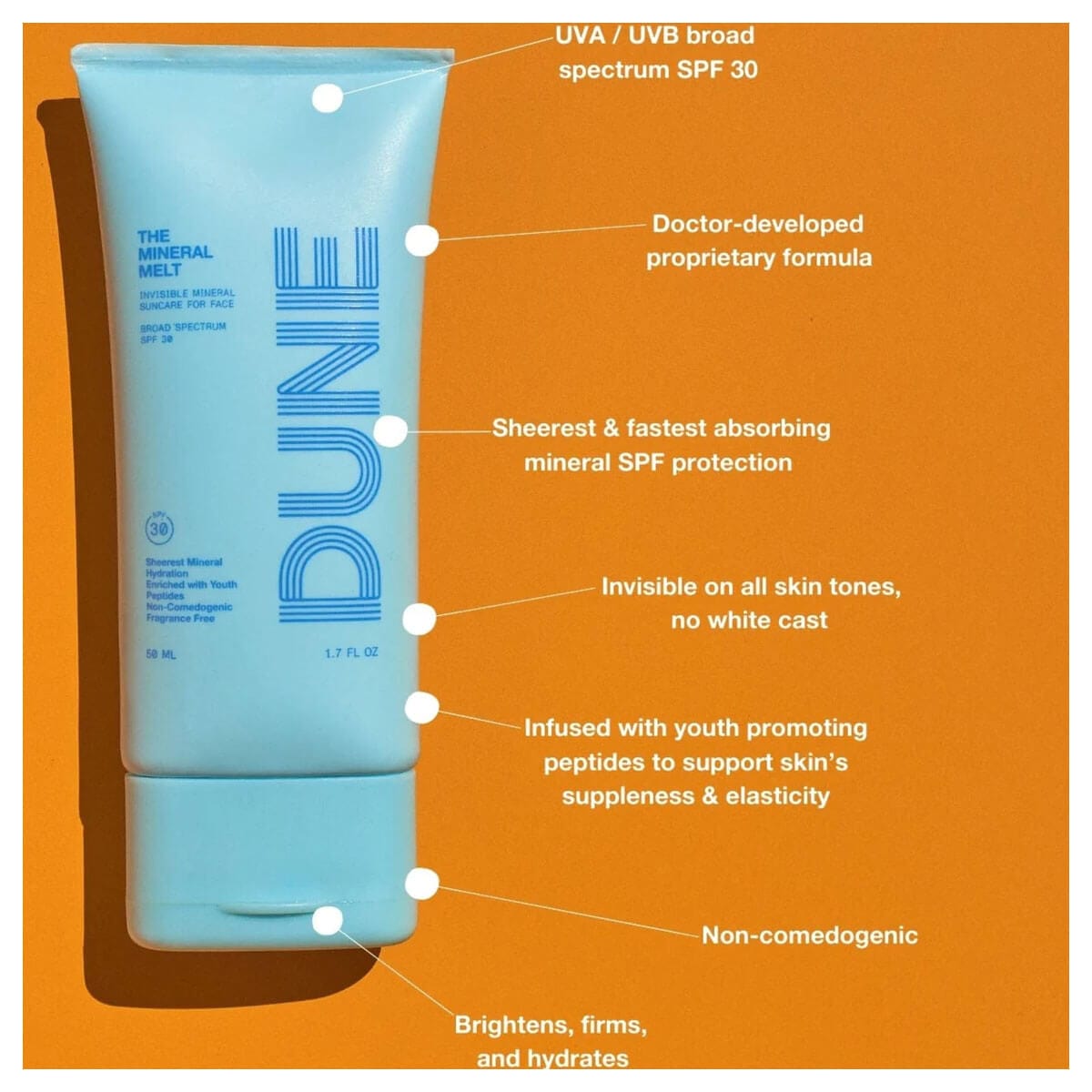 Dune The Mineral Melt SPF 30 | MILK MONEY milkmoney.co | natural skin care products. organic skin care. clean beauty products. organic skin care products. natural skincare. vegan skincare. organic skincare. organic beauty products. vegan cruelty free skincare. vegan skincare products