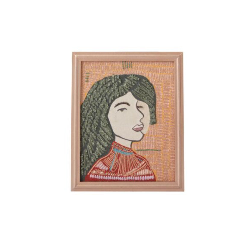 Embroidered Portrait Wall Art