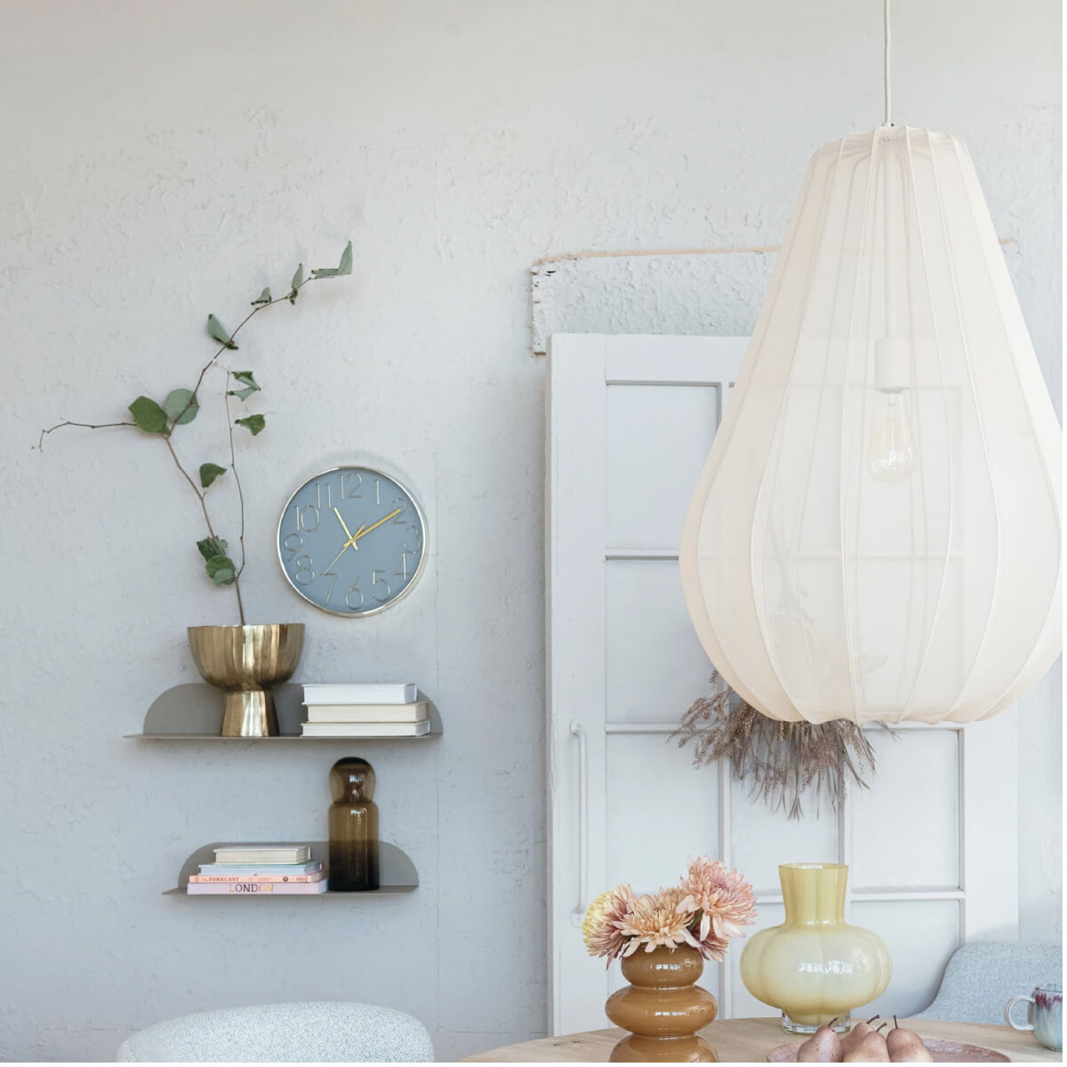 Fabric & Wire Pendant Light cream front | MILK MONEY milkmoney.co | 	Home decor online, Modern home decor, Luxury home furnishings, Best home decor, Home accessories for sale, Living room furniture sets, Kitchen decor ideas, Wall art for home, Bathroom accessories, Vintage home decor, Minimalist home decor