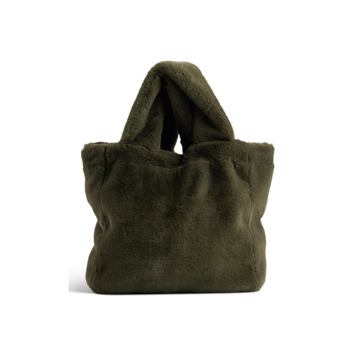 Faux Fur Le Mink Tote green front | MILK MONEY milkmoney.co | women's accessories. cute accessories. trendy accessories. cute accessories for girls. ladies accessories. women's fashion accessories.
