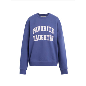 Favorite Daughter Collegiate Sweatshirt  blue front | MILK MONEY milkmoney.co | cute clothes for women. womens online clothing. trendy online clothing stores. womens casual clothing online. trendy clothes online. trendy women's clothing online. ladies online clothing stores. trendy women's clothing stores. cute female clothes.
