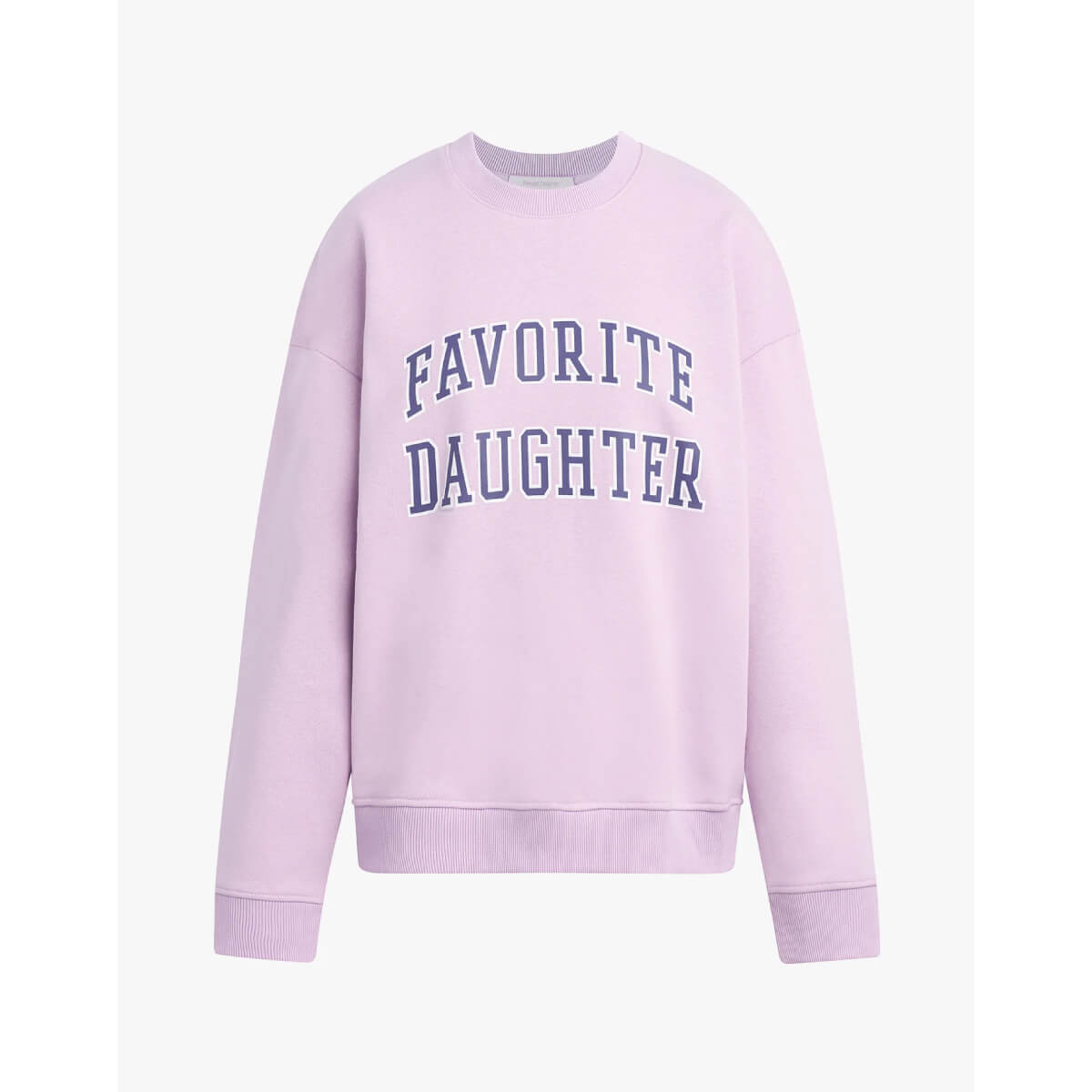 Favorite Daughter Collegiate Sweatshirt purple front | MILK MONEY milkmoney.co | cute clothes for women. womens online clothing. trendy online clothing stores. womens casual clothing online. trendy clothes online. trendy women's clothing online. ladies online clothing stores. trendy women's clothing stores. cute female clothes.
