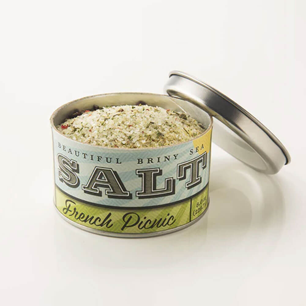 French Picnic Sea Salt  beautiful briny sea front | MILK MONEY milkmoney.co | white elephant gift ideas, gift, mother's day gift ideas, white elephant gift, gift shops near me