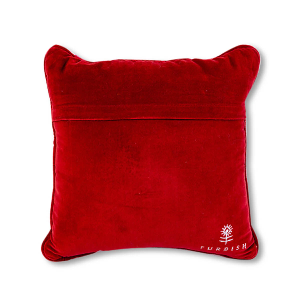 Furbish Studio I Tried Needlepoint Pillow front red | MILK MONEY milkmoney.co | 	Home decor online, Modern home decor, Luxury home furnishings, Best home decor, Home accessories for sale, Living room furniture sets, Kitchen decor ideas, Wall art for home, Bathroom accessories, Vintage home decor, Minimalist home decor
