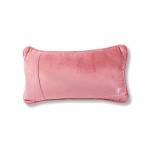 Furbish Studio Too Much Needlepoint Pillow pink back | MILK MONEY milkmoney.co | 	Home decor online, Modern home decor, Luxury home furnishings, Best home decor, Home accessories for sale, Living room furniture sets, Kitchen decor ideas, Wall art for home, Bathroom accessories, Vintage home decor, Minimalist home decor
