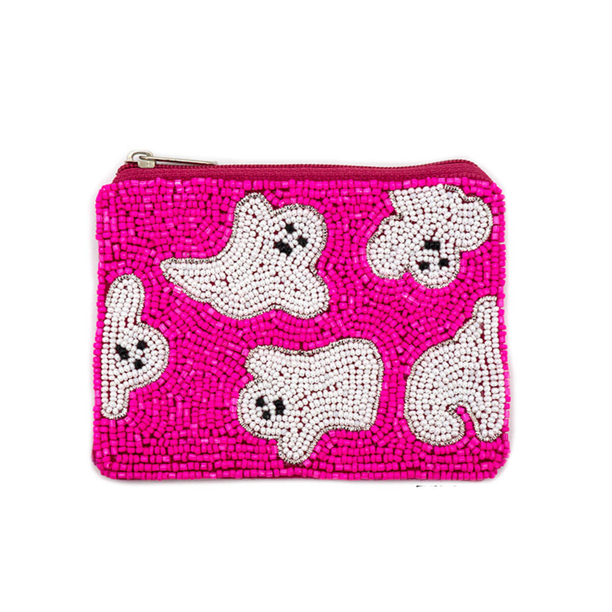 Ghost Beaded Coin Bag