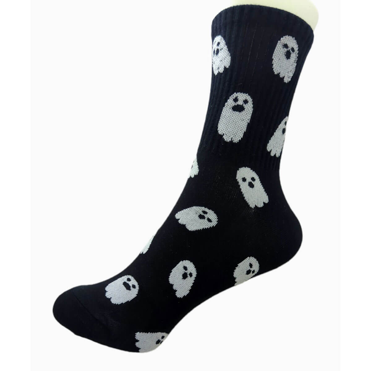 Ghost Emoji Half Crew Socks