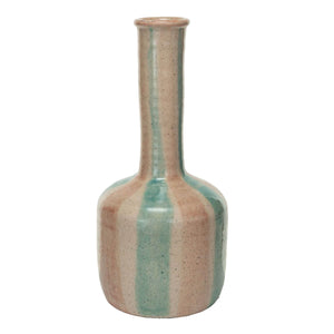 Hand-Painted Stripes Terra-cotta Vase front | MILK MONEY milkmoney.co | 	Home decor online, Modern home decor, Luxury home furnishings, Best home decor, Home accessories for sale, Living room furniture sets, Kitchen decor ideas, Wall art for home, Bathroom accessories, Vintage home decor, Minimalist home decor
