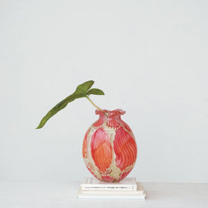 Handmade Artist Glass Vase orange front | MILK MONEY milkmoney.co | 	Home decor online, Modern home decor, Luxury home furnishings, Best home decor, Home accessories for sale, Living room furniture sets, Kitchen decor ideas, Wall art for home, Bathroom accessories, Vintage home decor, Minimalist home decor
