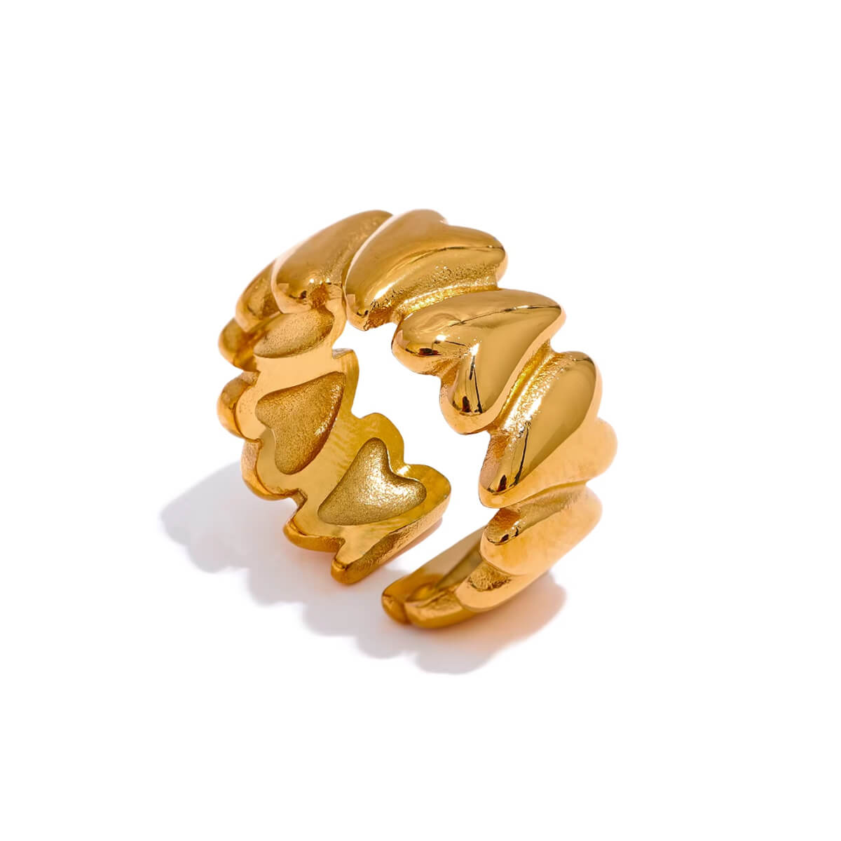 Heart Love Open Ring gold | MILK MONEY milkmoney.co | cute rings, simple rings, casual rings, simple rings for women, trendy rings, cute rings for women, cute cheap rings, casual rings for women
