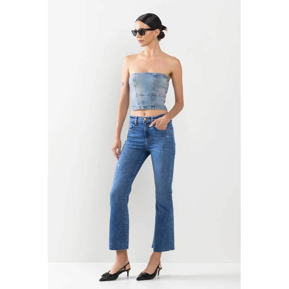 High Rise Kick Flare Jeans