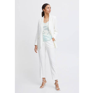 High Waisted Workday Slacks white front | MILK MONEY milkmoney.co | cute pants for women. cute trendy pants.