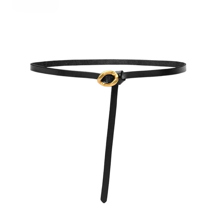 Ins Buckle Thin Belt