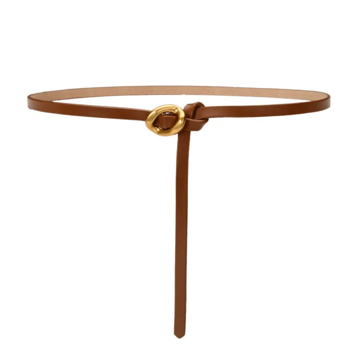 Ins Buckle Thin Belt