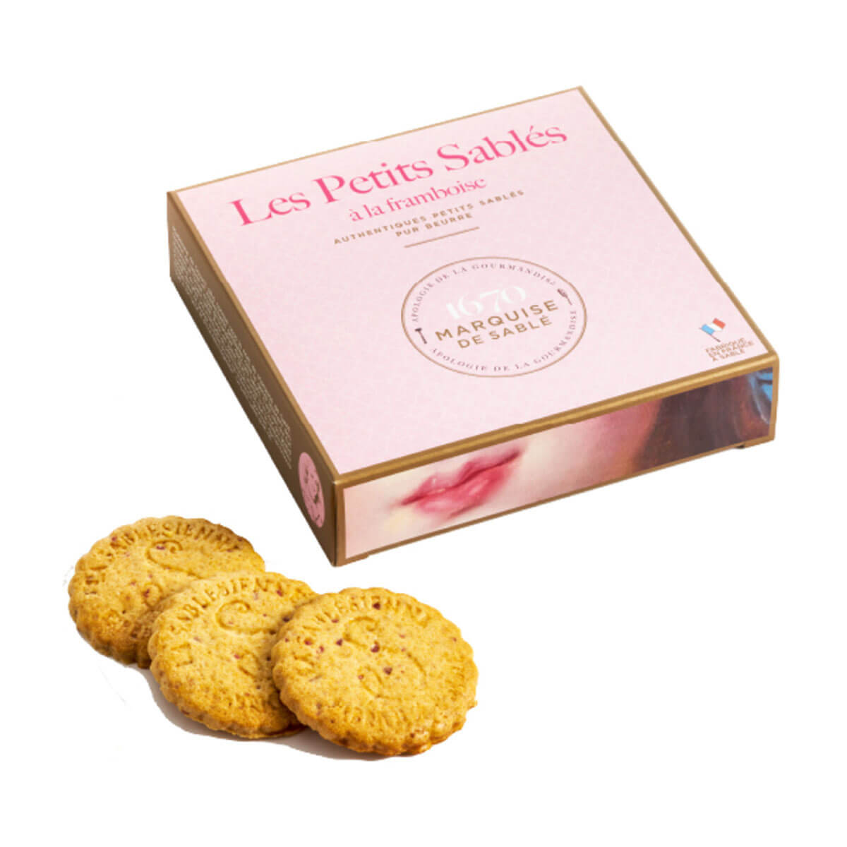 La Sablesienne Shortbread Cookies with Raspberry front | MILK MONEY milkmoney.co | white elephant gift ideas, gift, mother's day gift ideas, white elephant gift, gift shops near me