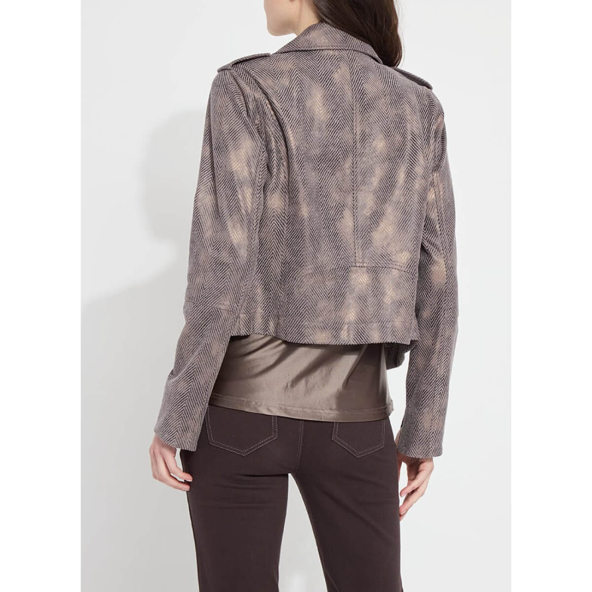 Lysse Amelia Moto Jacket ash grey back | MILK MONEY milkmoney.co | cute jackets for women. cute coats. cool jackets for women. stylish jackets for women. trendy jackets for women. trendy womens coats.
