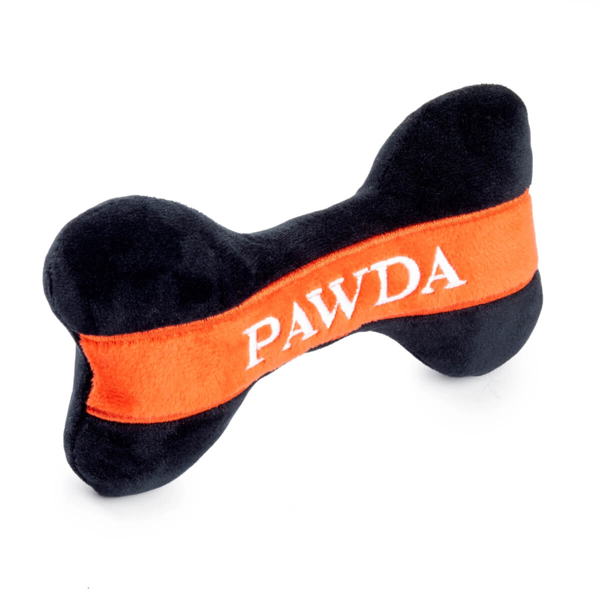 Pawda Bone Squeaker Dog Toy black front | MILK MONEY milkmoney.co | white elephant gift ideas, gift, mother's day gift ideas, white elephant gift, gift shops near me