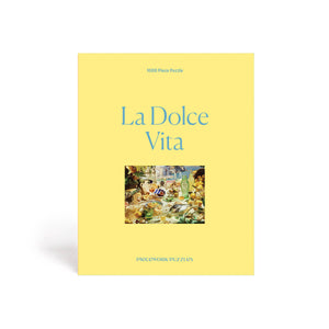 Piecework Puzzles La Dolce Vita Puzzle front | MILK MONEY milkmoney.co | white elephant gift ideas, gift, mother's day gift ideas, white elephant gift, gift shops near me