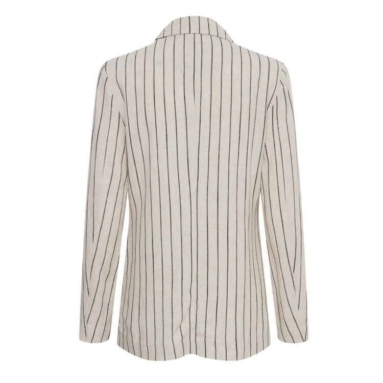 Pinstriped Linen Blazer back | MILK MONEY milkmoney.co | cute jackets for women. cute coats. cool jackets for women. stylish jackets for women. trendy jackets for women. trendy womens coats.