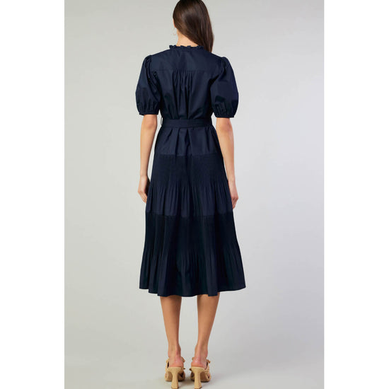 Pleated Tiered Midi Dress main image 0