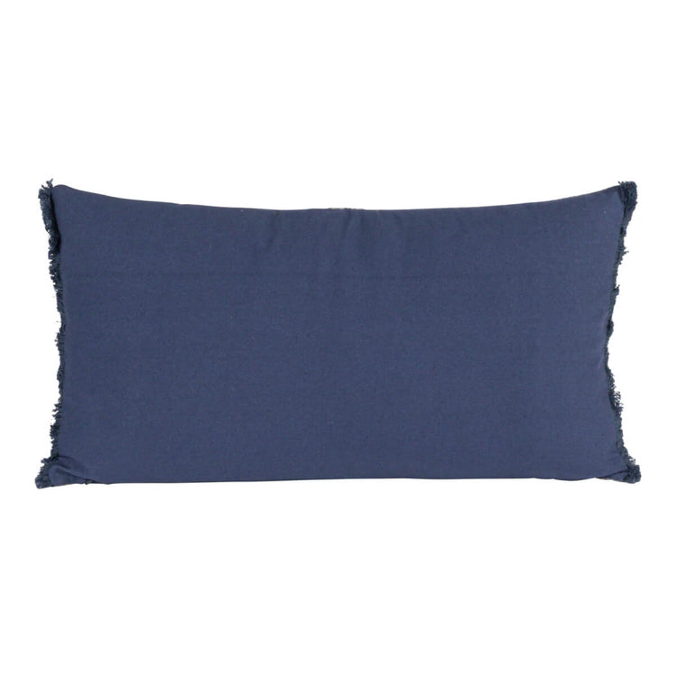 Printed Velvet Lumbar Pillow w/ Fringe back blue | MILK MONEY milkmoney.co | 	Home decor online, Modern home decor, Luxury home furnishings, Best home decor, Home accessories for sale, Living room furniture sets, Kitchen decor ideas, Wall art for home, Bathroom accessories, Vintage home decor, Minimalist home decor
