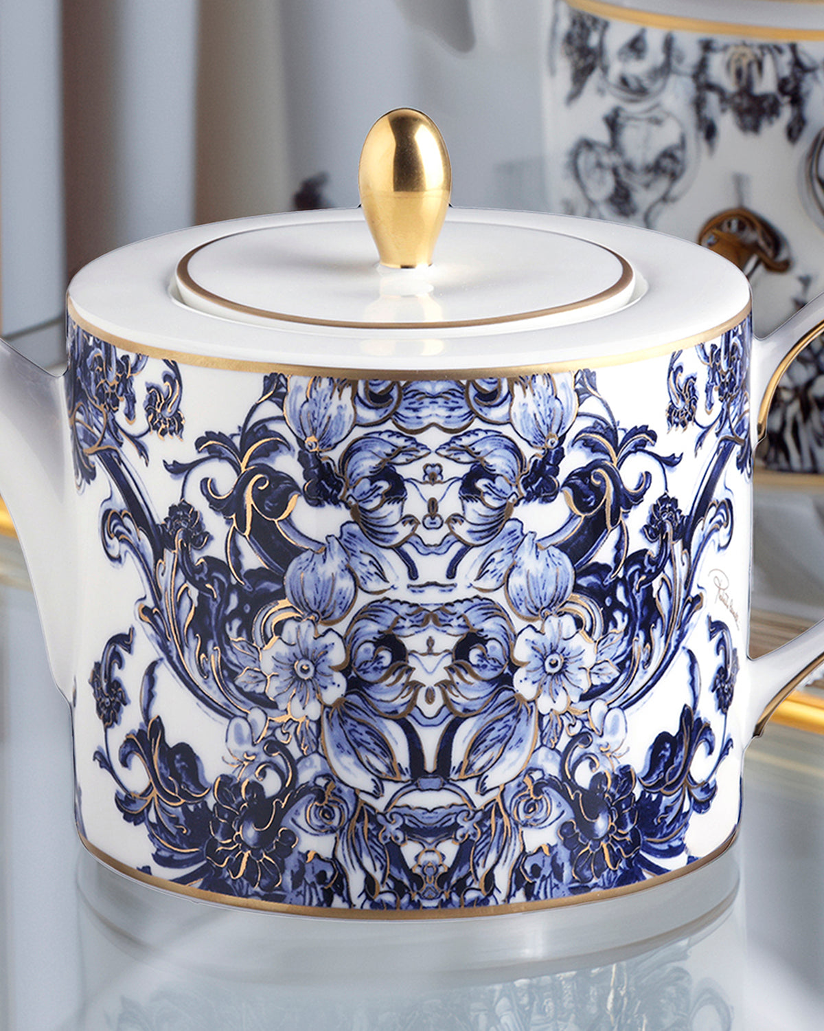 Roberto Cavalli Blue Flower Teapot