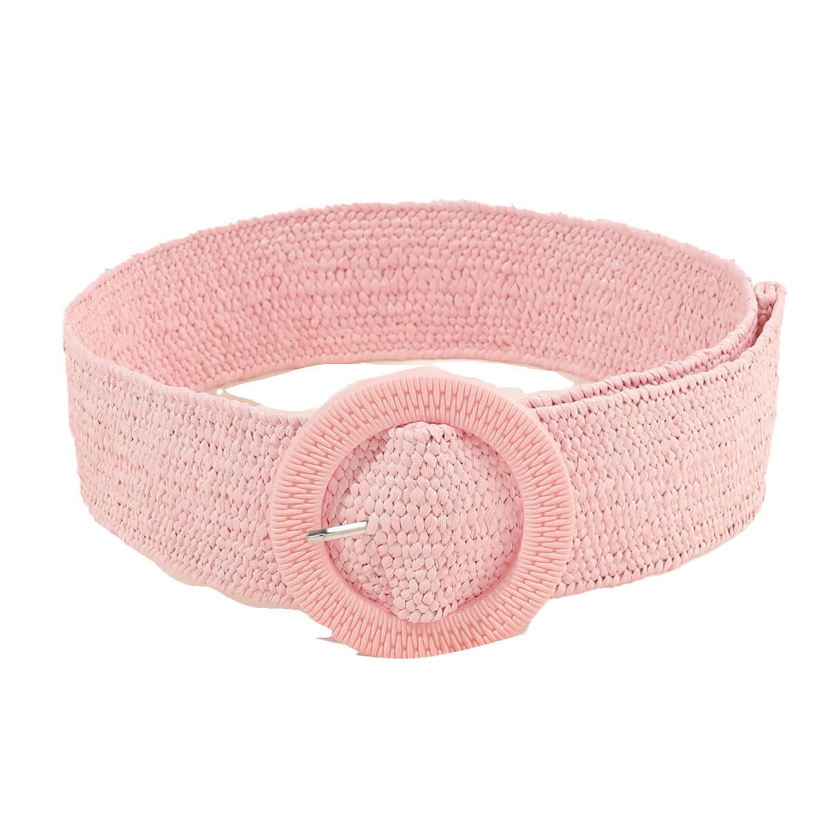 Raffia-Wrapped Stretch Belt pinkfront | MILK MONEY milkmoney.co | women's accessories. cute accessories. trendy accessories. cute accessories for girls. ladies accessories. women's fashion accessories.