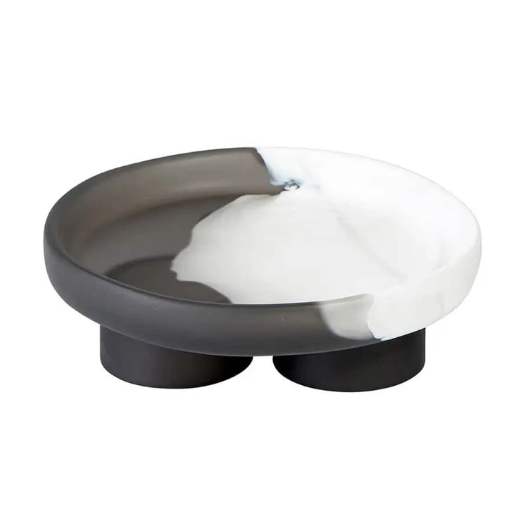 Resin Footed Mini Tray white black front | MILK MONEY milkmoney.co | 	Home decor online, Modern home decor, Luxury home furnishings, Best home decor, Home accessories for sale, Living room furniture sets, Kitchen decor ideas, Wall art for home, Bathroom accessories, Vintage home decor, Minimalist home decor
