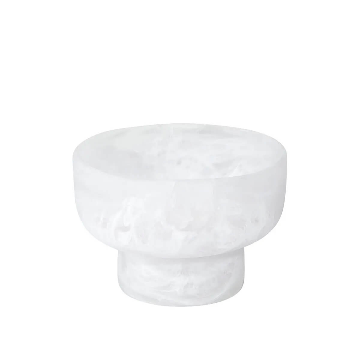 Resin Mini Pedestal Bowl white front | MILK MONEY milkmoney.co | 	Home decor online, Modern home decor, Luxury home furnishings, Best home decor, Home accessories for sale, Living room furniture sets, Kitchen decor ideas, Wall art for home, Bathroom accessories, Vintage home decor, Minimalist home decor
