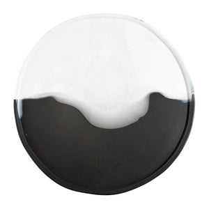 Resin Round Serving Tray white black top | MILK MONEY milkmoney.co | 	Home decor online, Modern home decor, Luxury home furnishings, Best home decor, Home accessories for sale, Living room furniture sets, Kitchen decor ideas, Wall art for home, Bathroom accessories, Vintage home decor, Minimalist home decor
