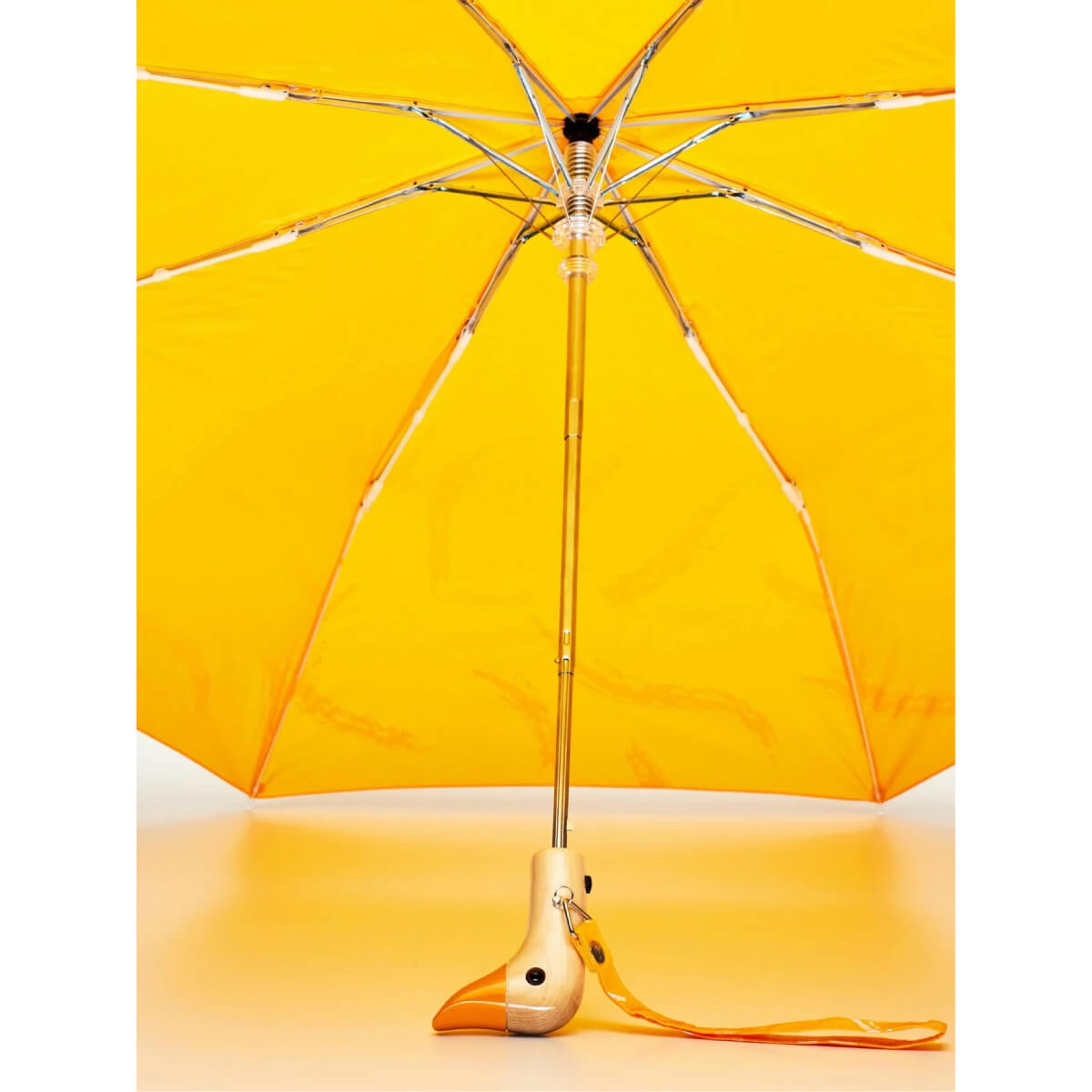 Saffron Brush Compact Duckhead Umbrella front | MILK MONEY milkmoney.co | white elephant gift ideas, gift, mother's day gift ideas, white elephant gift, gift shops near me, cute umbrella