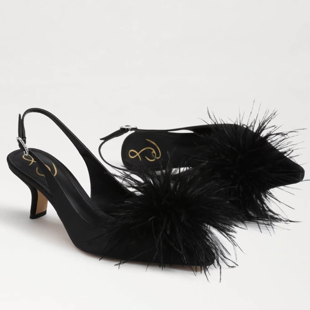 Sam Edelman Bianka Feather Slingback Pump black | MILK MONEY milkmoney.co | cute shoes for women. ladies shoes. nice shoes for women. footwear for women. ladies shoes online. ladies footwear. womens shoes and boots. pretty shoes for women. beautiful shoes for women.